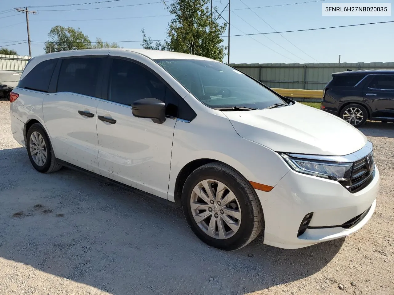 2022 Honda Odyssey Lx VIN: 5FNRL6H27NB020035 Lot: 74967314