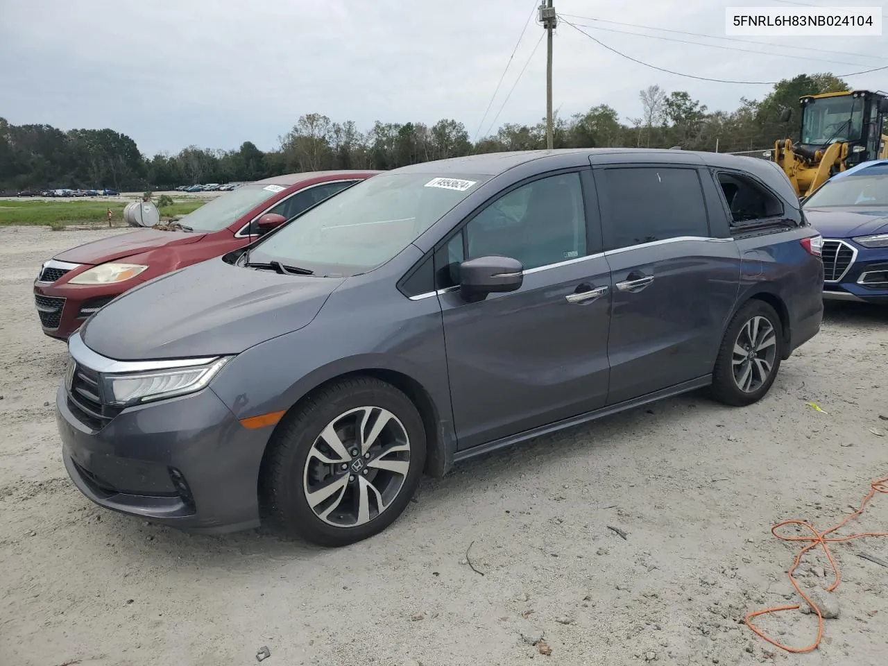 2022 Honda Odyssey Touring VIN: 5FNRL6H83NB024104 Lot: 74993624