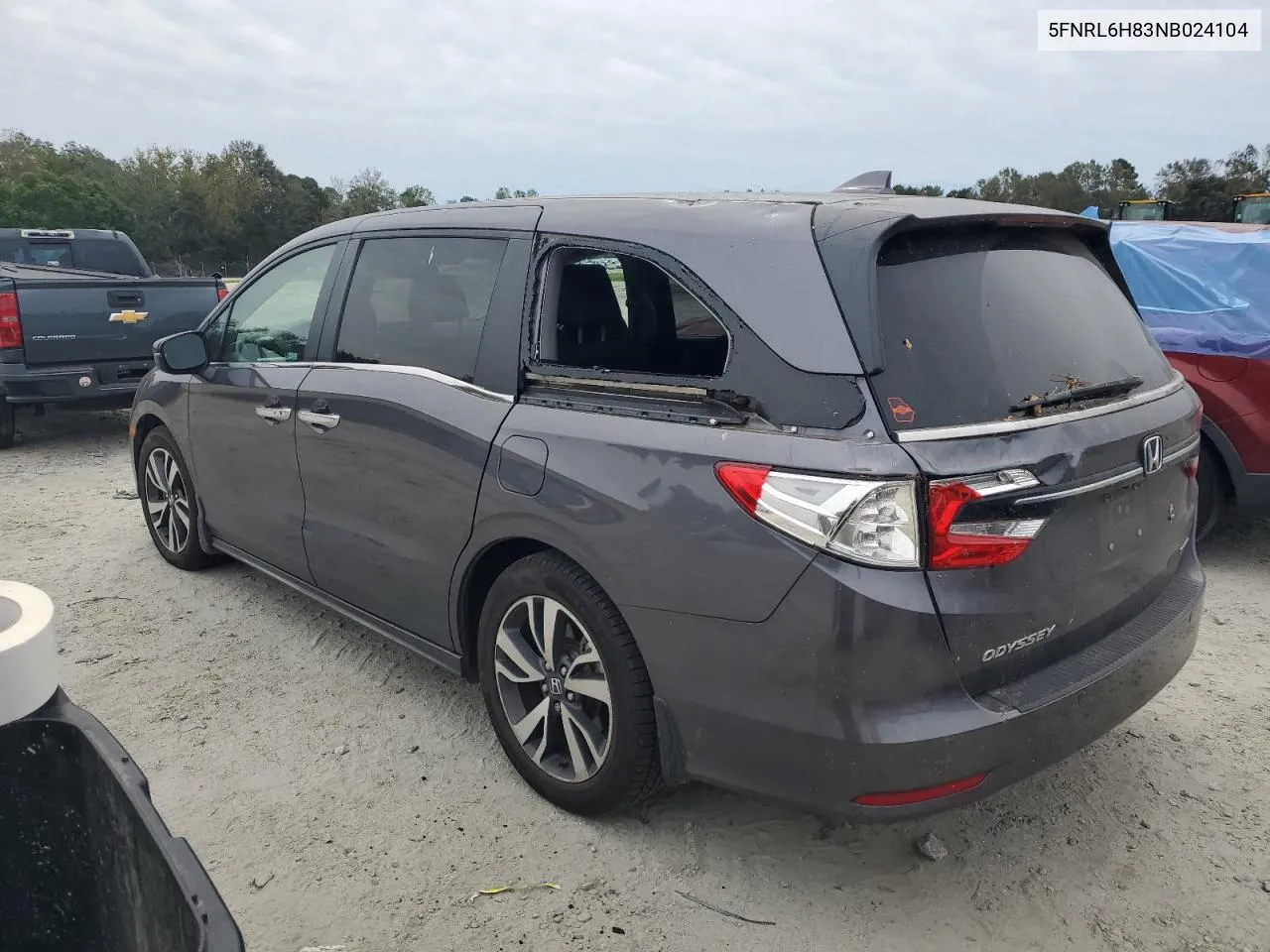 2022 Honda Odyssey Touring VIN: 5FNRL6H83NB024104 Lot: 74993624