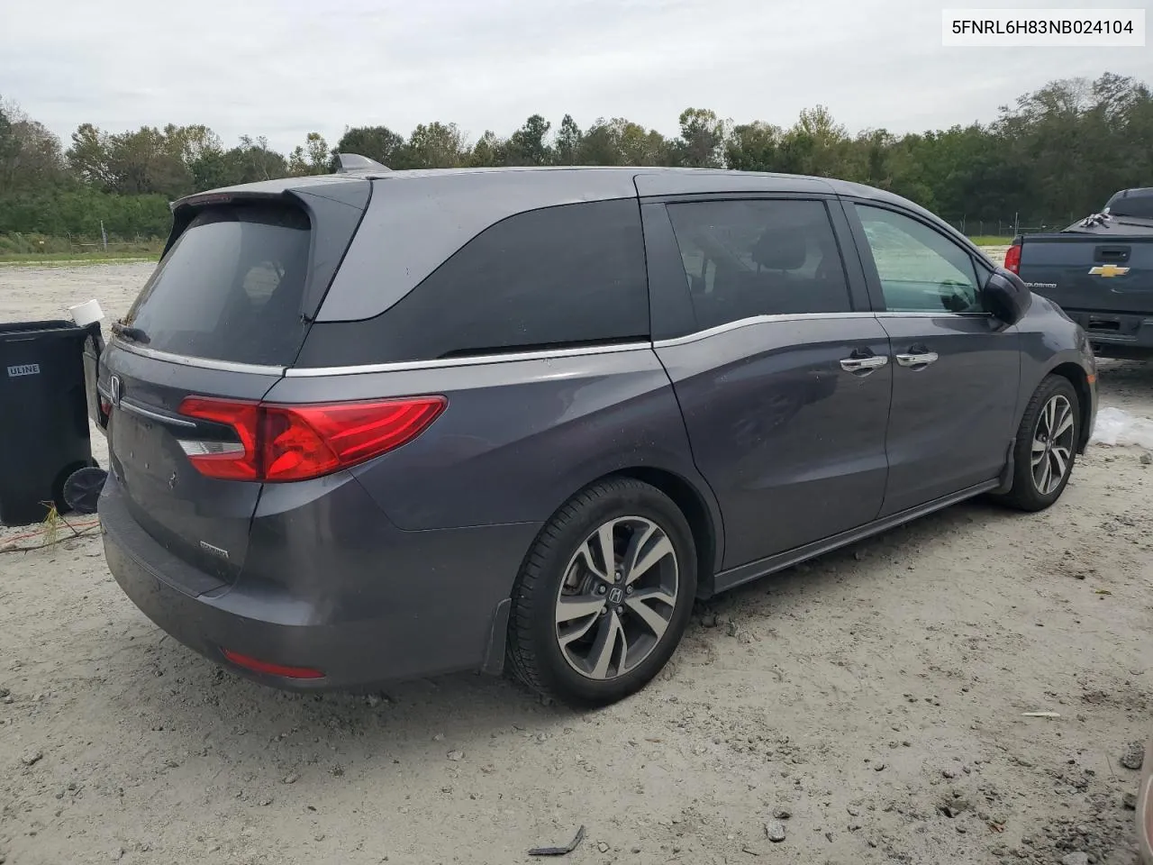 2022 Honda Odyssey Touring VIN: 5FNRL6H83NB024104 Lot: 74993624