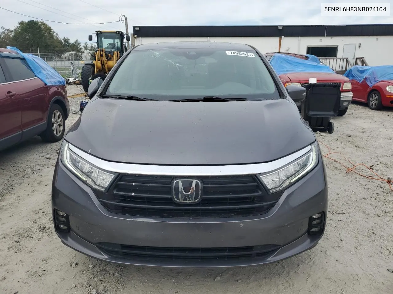 2022 Honda Odyssey Touring VIN: 5FNRL6H83NB024104 Lot: 74993624