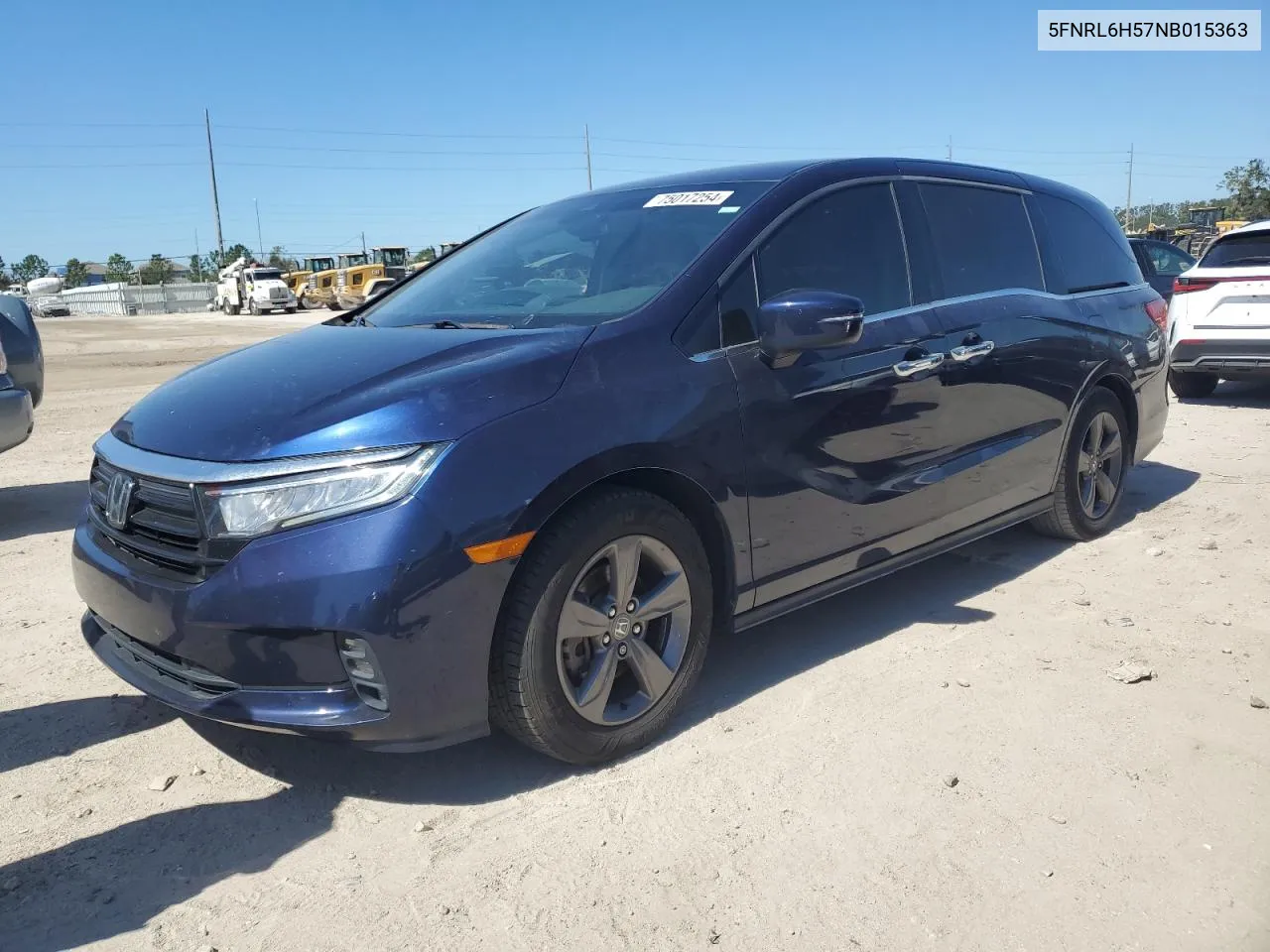 2022 Honda Odyssey Ex VIN: 5FNRL6H57NB015363 Lot: 75017254