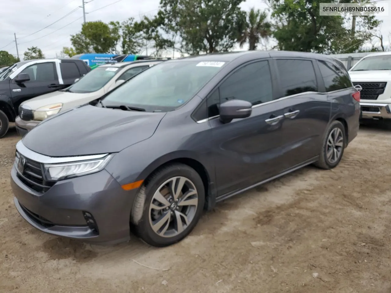 2022 Honda Odyssey Touring VIN: 5FNRL6H89NB055616 Lot: 75074034