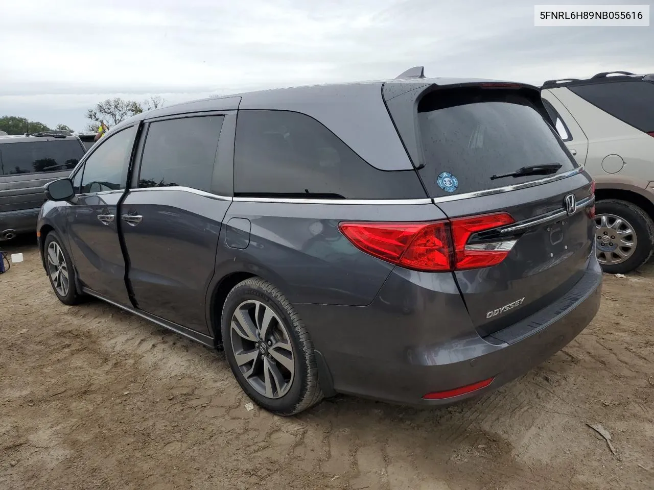 2022 Honda Odyssey Touring VIN: 5FNRL6H89NB055616 Lot: 75074034