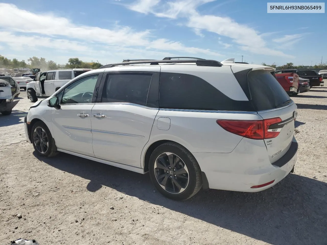 2022 Honda Odyssey Elite VIN: 5FNRL6H93NB065499 Lot: 75694564