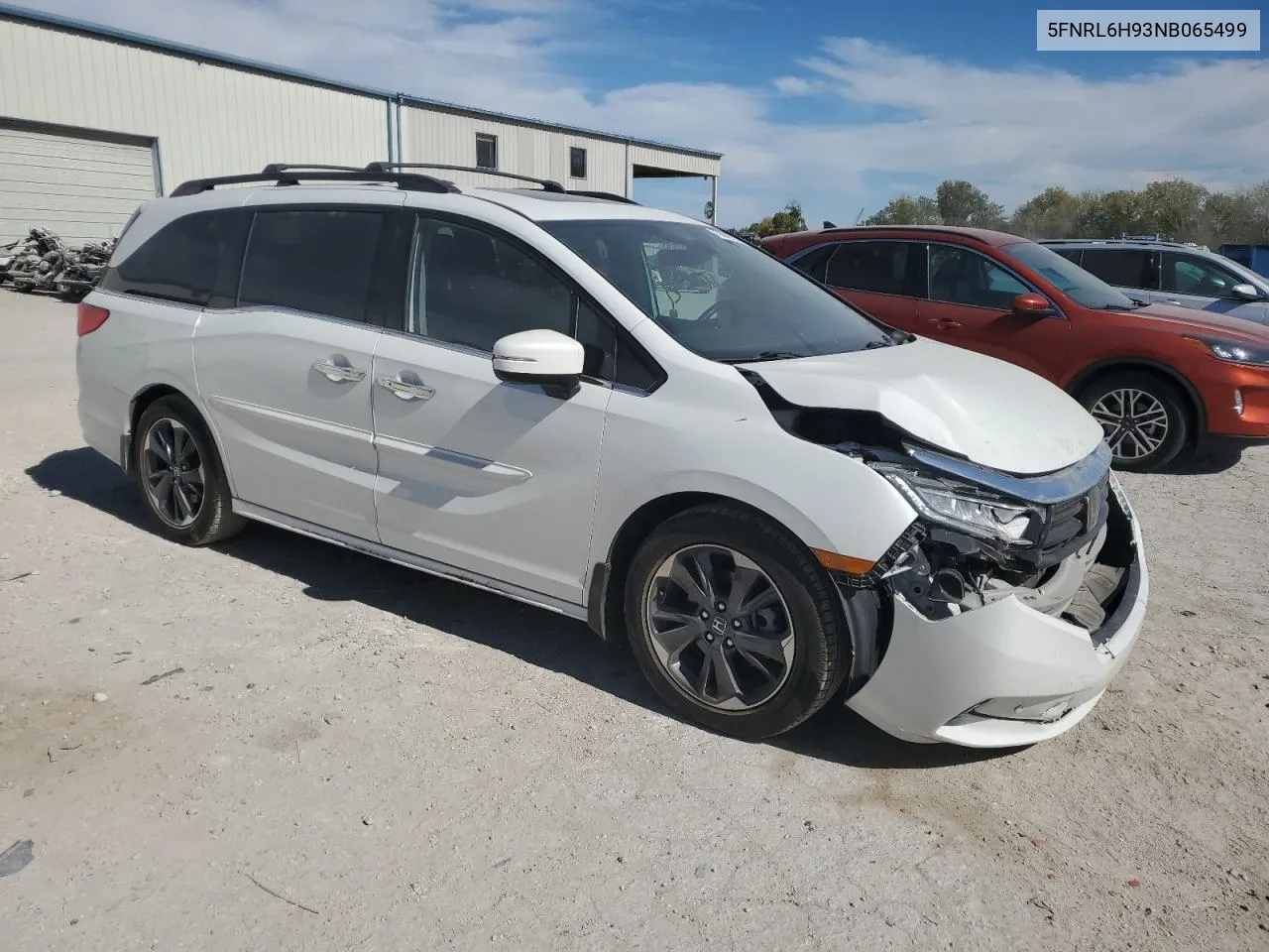 2022 Honda Odyssey Elite VIN: 5FNRL6H93NB065499 Lot: 75694564