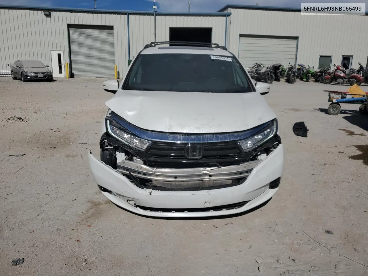 2022 Honda Odyssey Elite VIN: 5FNRL6H93NB065499 Lot: 75694564