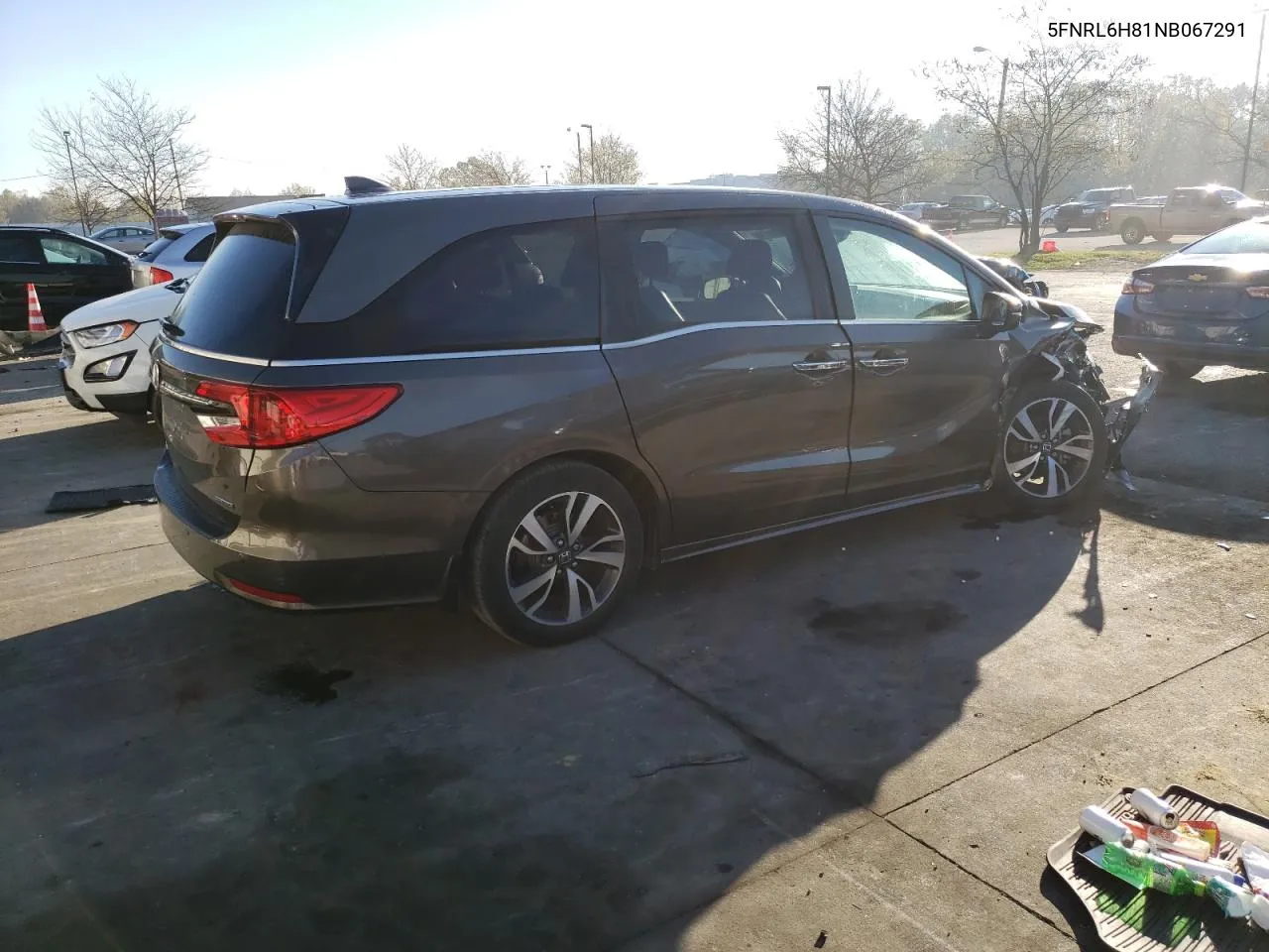 2022 Honda Odyssey Touring VIN: 5FNRL6H81NB067291 Lot: 76076874