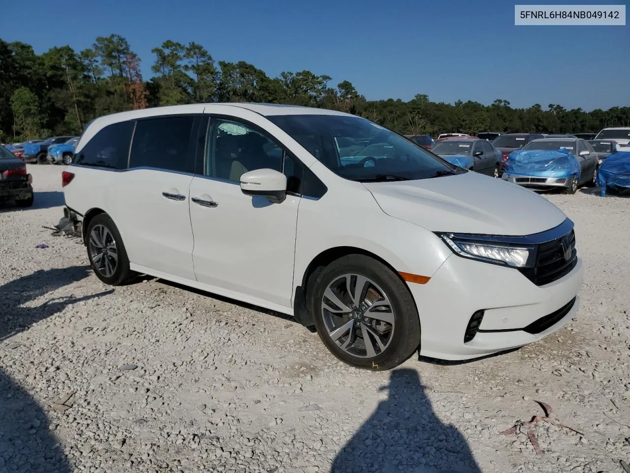 2022 Honda Odyssey Touring VIN: 5FNRL6H84NB049142 Lot: 76105074