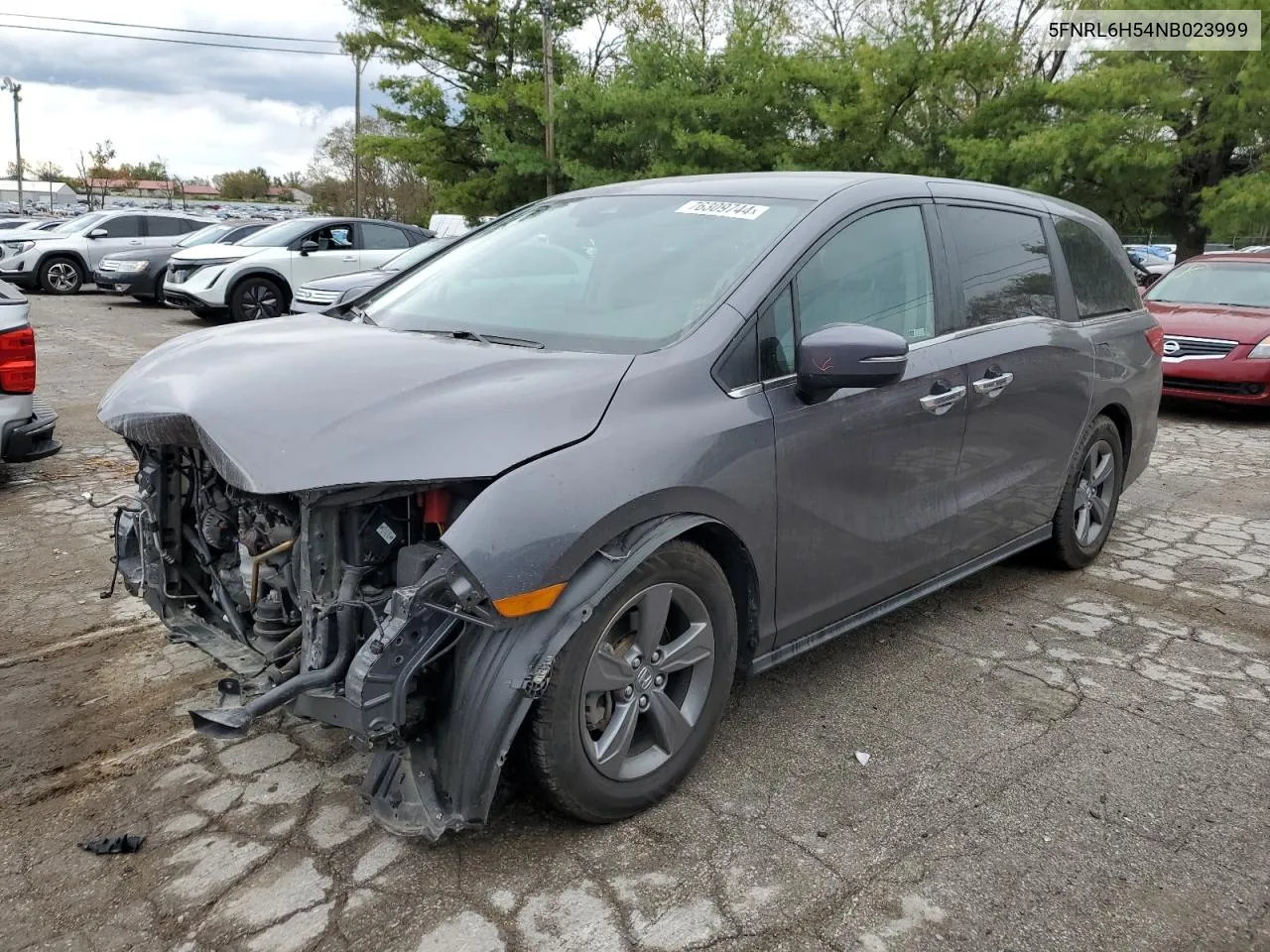 2022 Honda Odyssey Ex VIN: 5FNRL6H54NB023999 Lot: 76309744