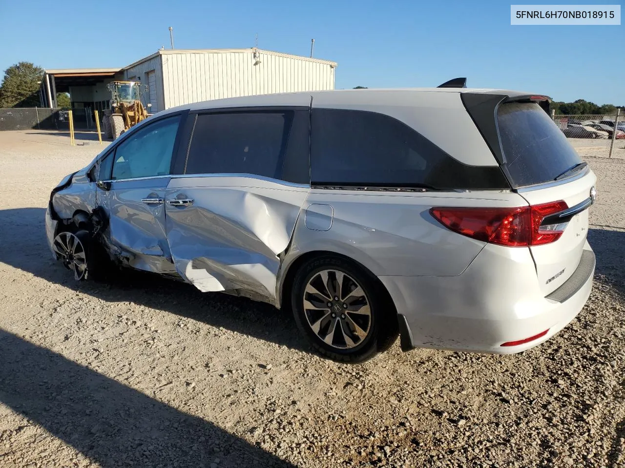 2022 Honda Odyssey Exl VIN: 5FNRL6H70NB018915 Lot: 76746814