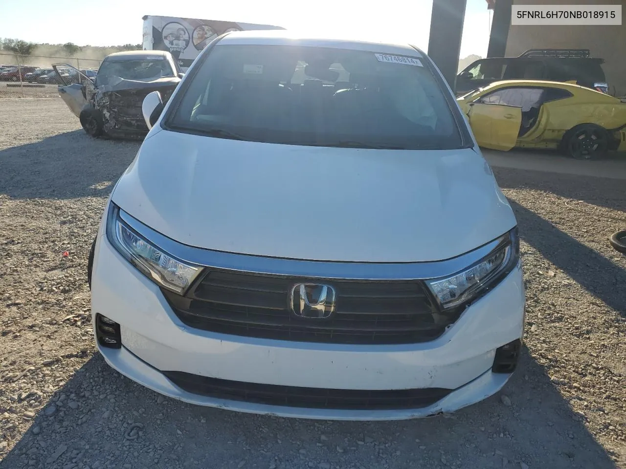 2022 Honda Odyssey Exl VIN: 5FNRL6H70NB018915 Lot: 76746814