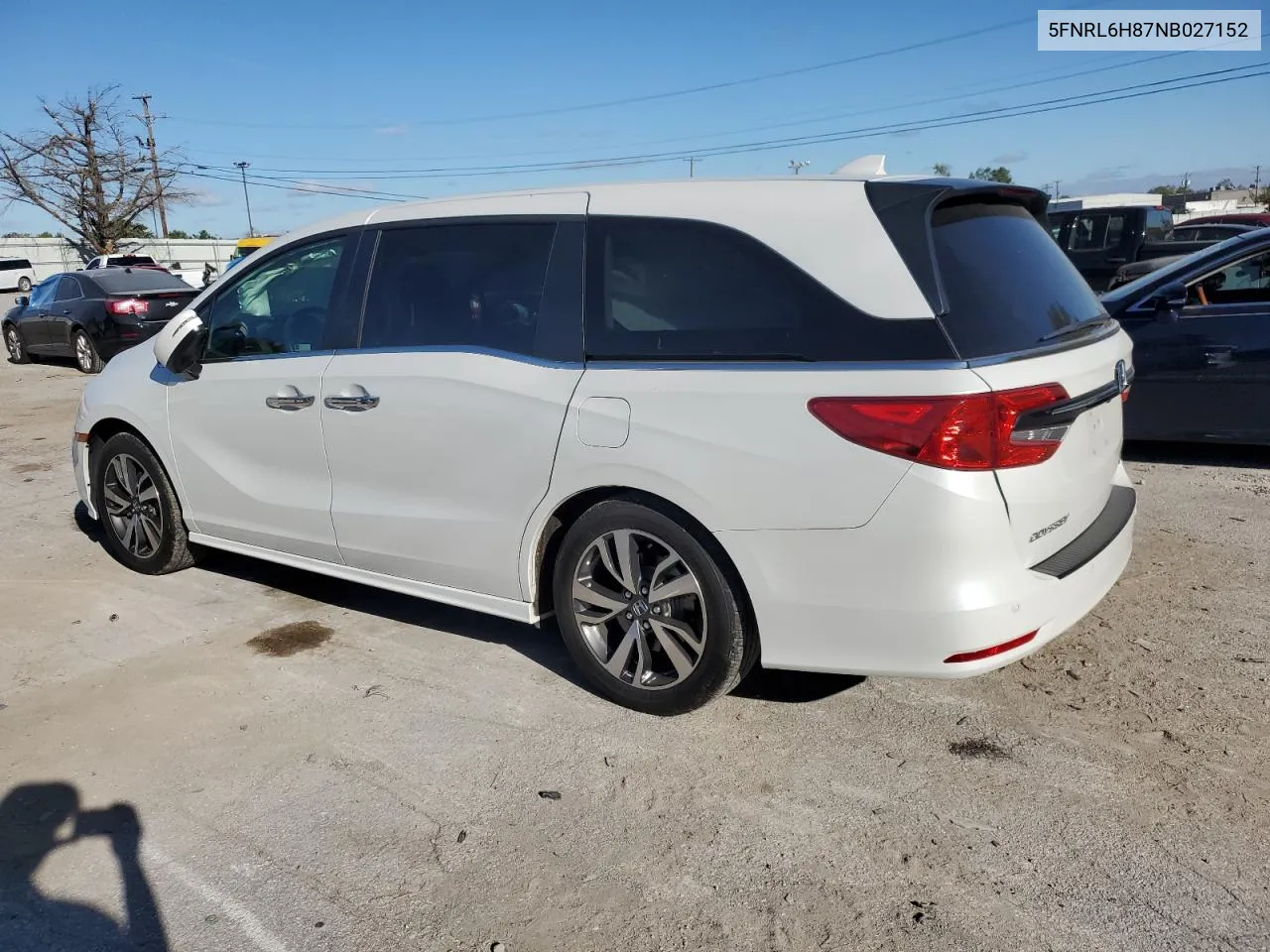 2022 Honda Odyssey Touring VIN: 5FNRL6H87NB027152 Lot: 77458584