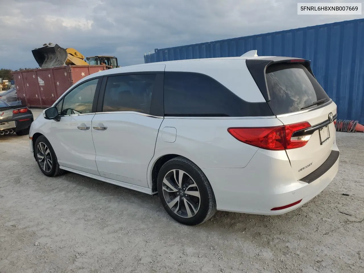 2022 Honda Odyssey Touring VIN: 5FNRL6H8XNB007669 Lot: 77815034