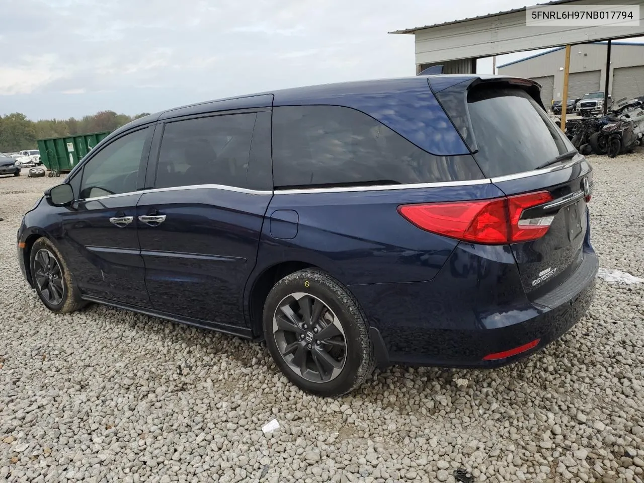 2022 Honda Odyssey Elite VIN: 5FNRL6H97NB017794 Lot: 78152734