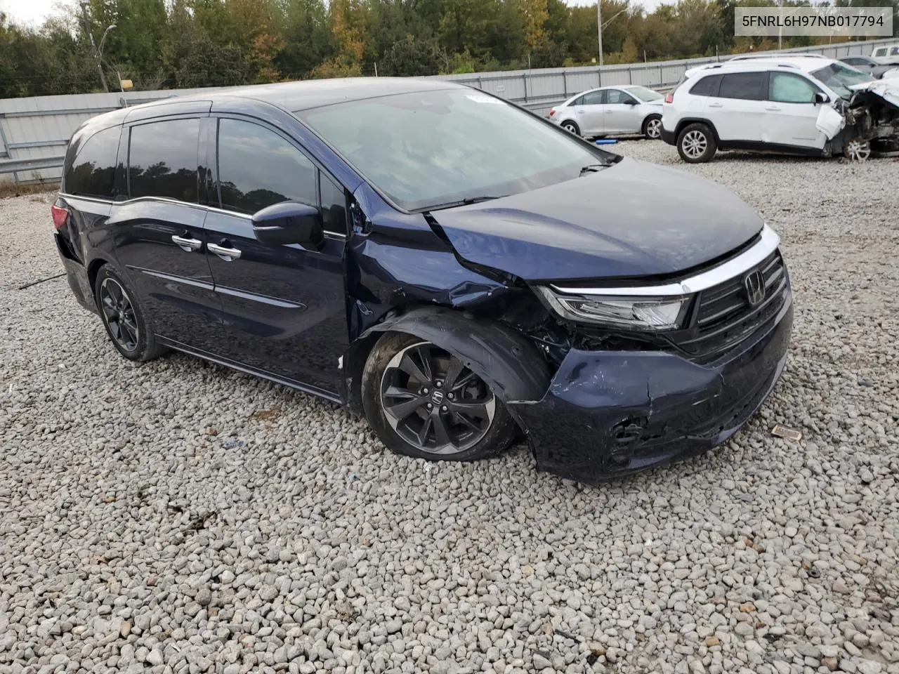 2022 Honda Odyssey Elite VIN: 5FNRL6H97NB017794 Lot: 78152734