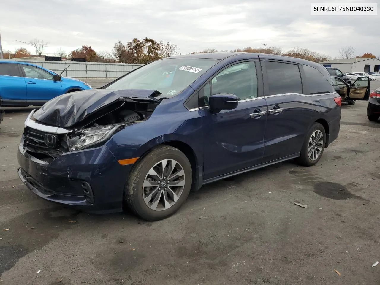 2022 Honda Odyssey Exl VIN: 5FNRL6H75NB040330 Lot: 78808714