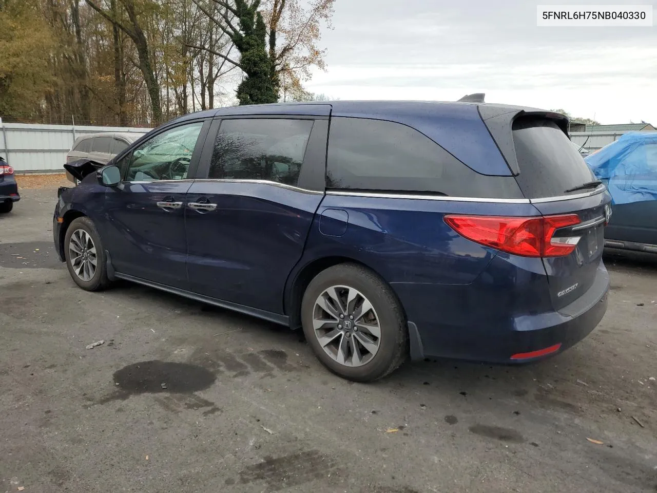 2022 Honda Odyssey Exl VIN: 5FNRL6H75NB040330 Lot: 78808714