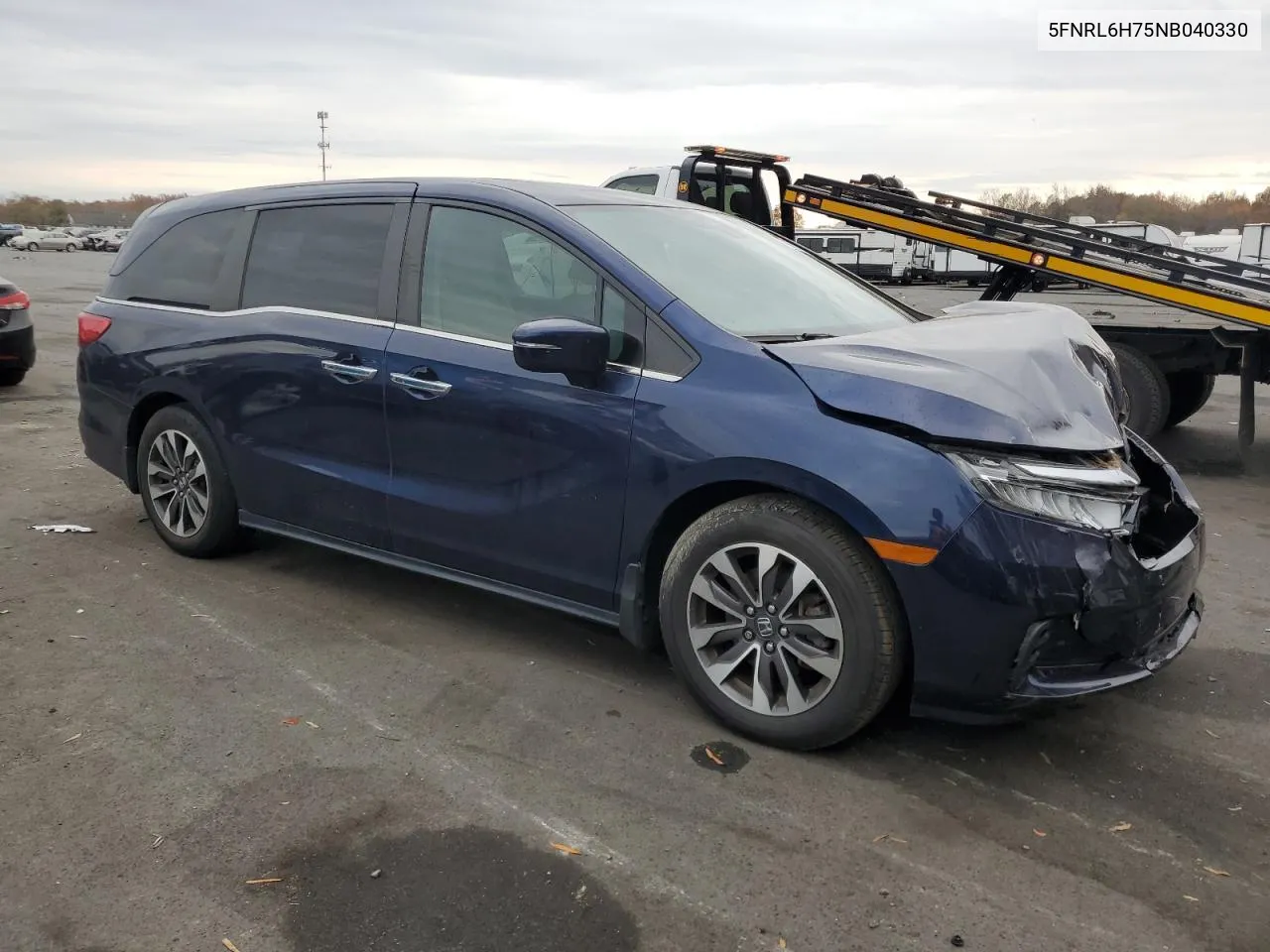 2022 Honda Odyssey Exl VIN: 5FNRL6H75NB040330 Lot: 78808714