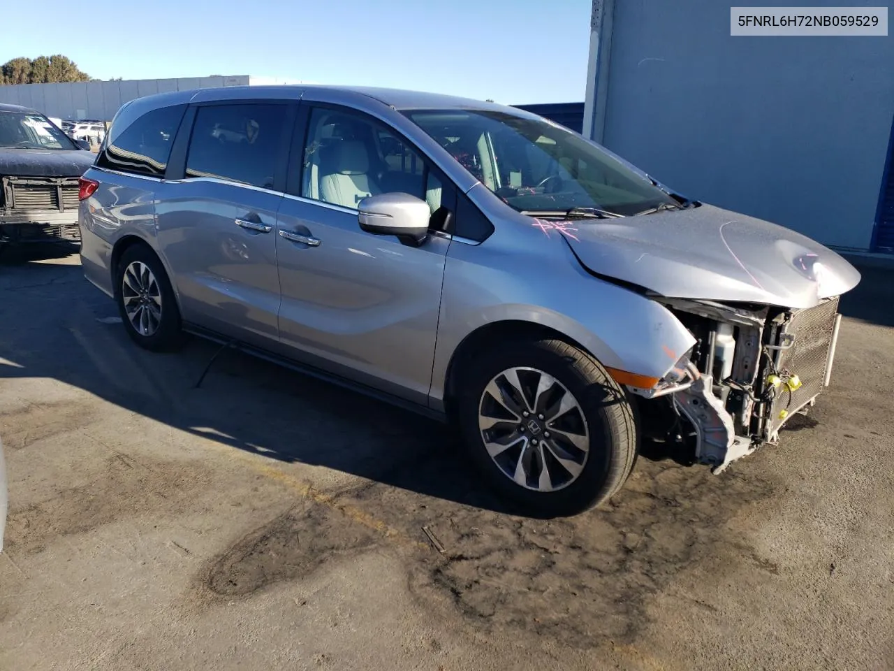 2022 Honda Odyssey Exl VIN: 5FNRL6H72NB059529 Lot: 79142064