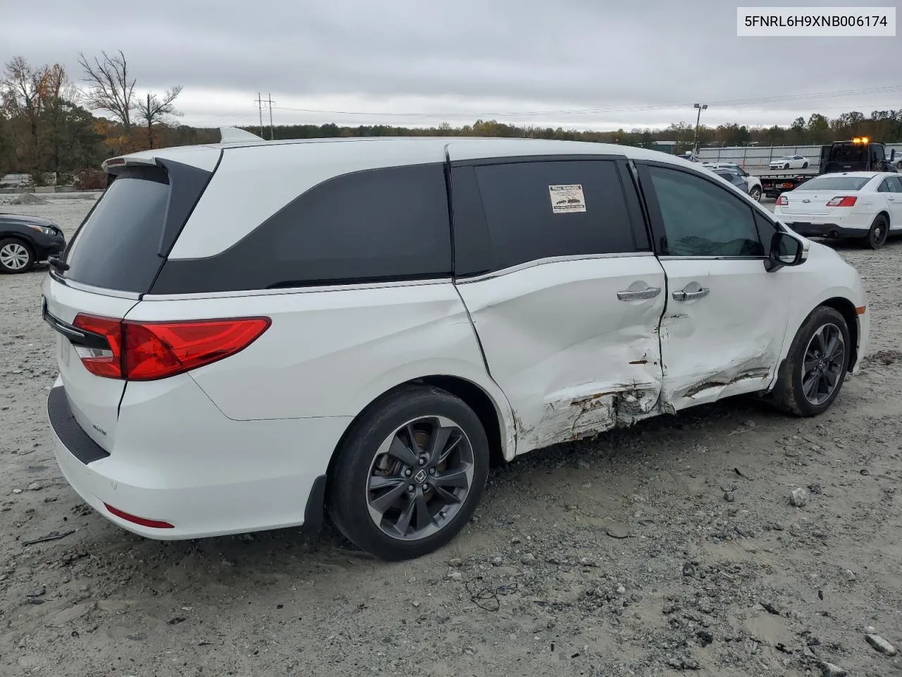 2022 Honda Odyssey Elite VIN: 5FNRL6H9XNB006174 Lot: 80969234