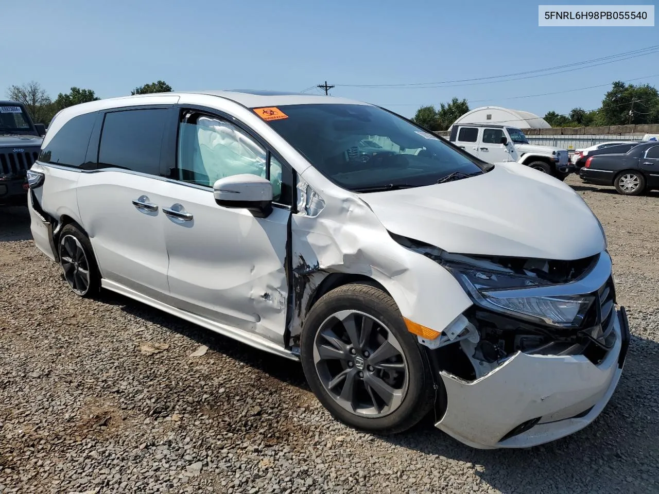 2023 Honda Odyssey Elite VIN: 5FNRL6H98PB055540 Lot: 70002384