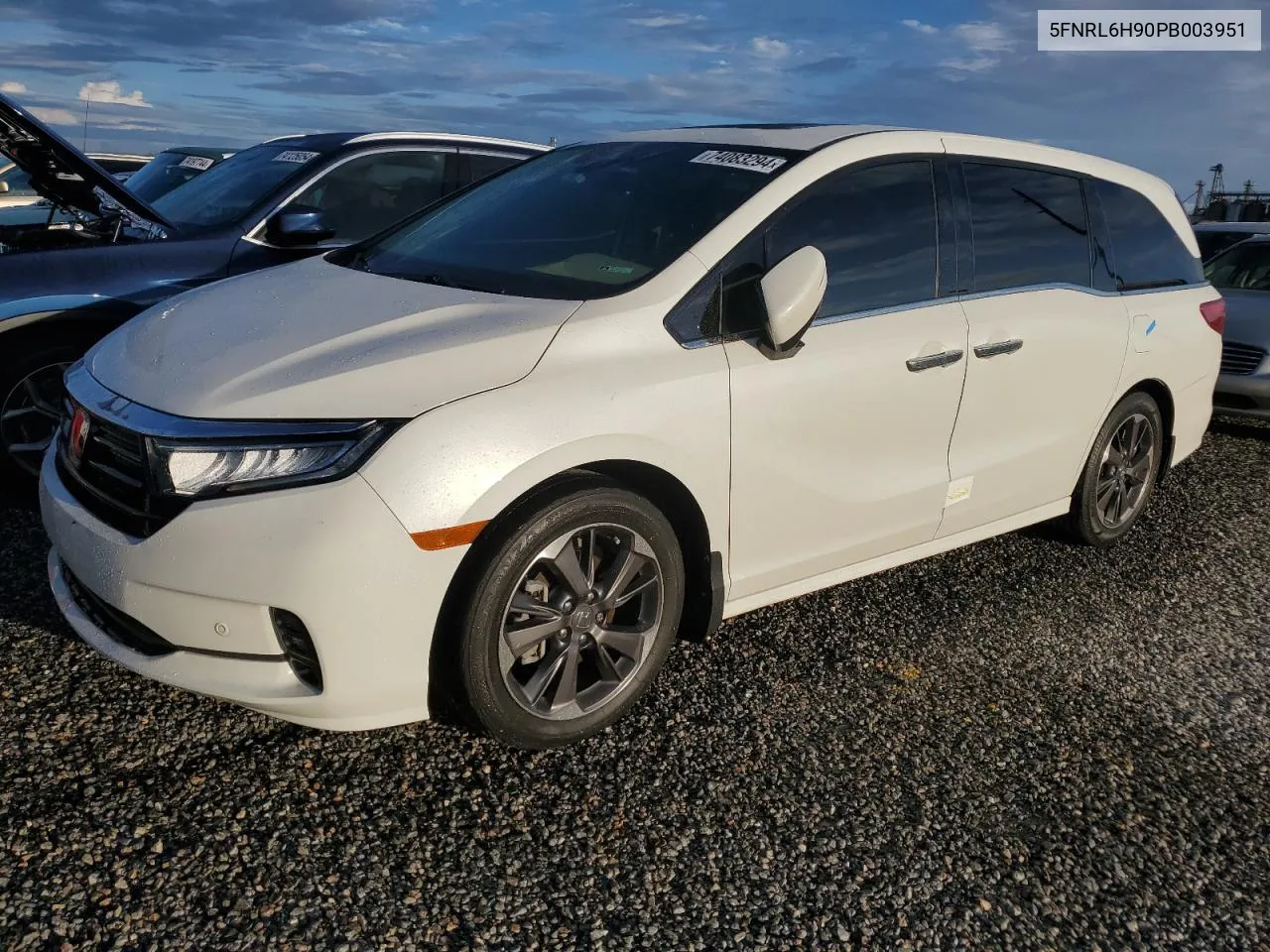 2023 Honda Odyssey Elite VIN: 5FNRL6H90PB003951 Lot: 74083294