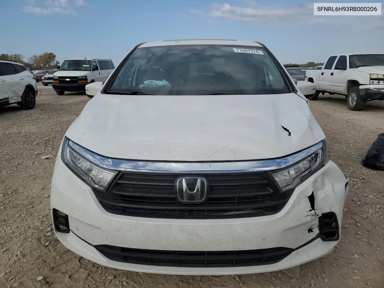 2024 Honda Odyssey Elite VIN: 5FNRL6H93RB000206 Lot: 77607374