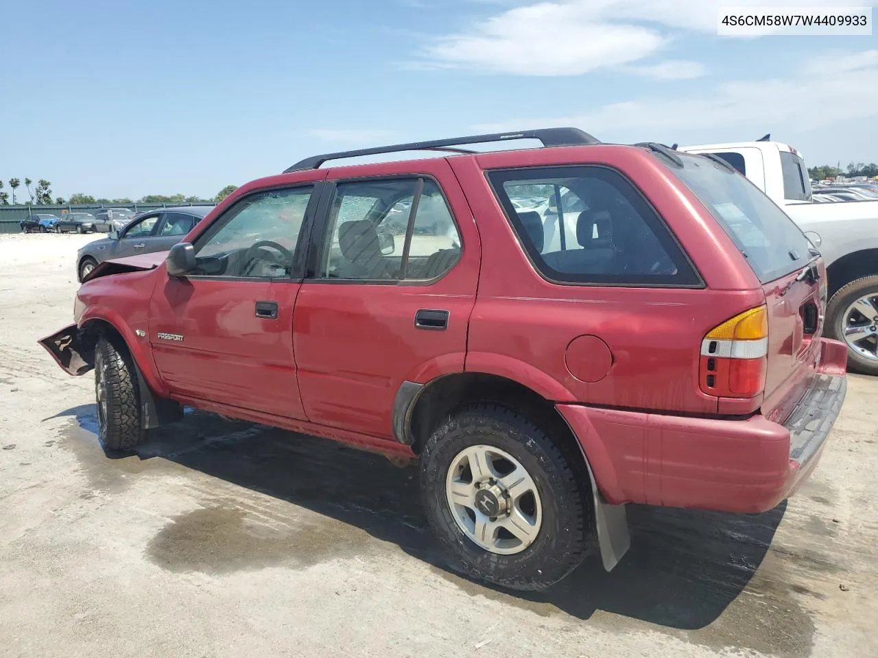 1998 Honda Passport Ex VIN: 4S6CM58W7W4409933 Lot: 65024674