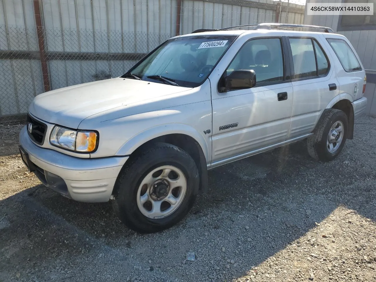 2001 Honda Passport Ex VIN: 4S6CK58WX14410363 Lot: 77500294