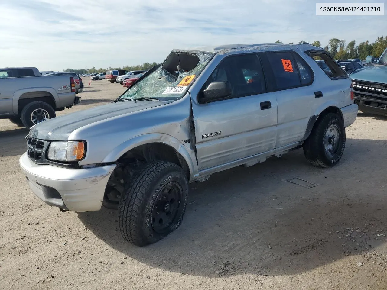 2002 Honda Passport Ex VIN: 4S6CK58W424401210 Lot: 75971303