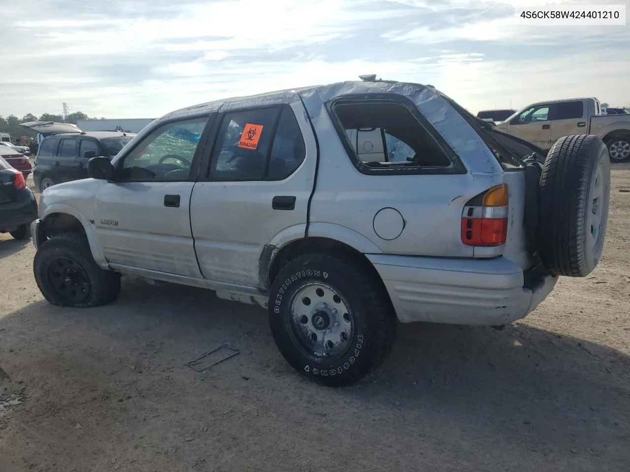 2002 Honda Passport Ex VIN: 4S6CK58W424401210 Lot: 75971303