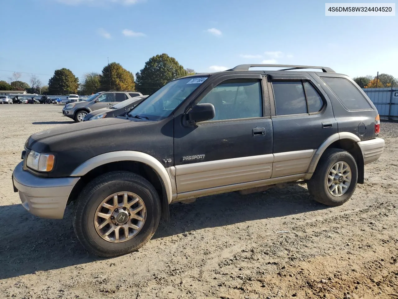 2002 Honda Passport Ex VIN: 4S6DM58W324404520 Lot: 78311604