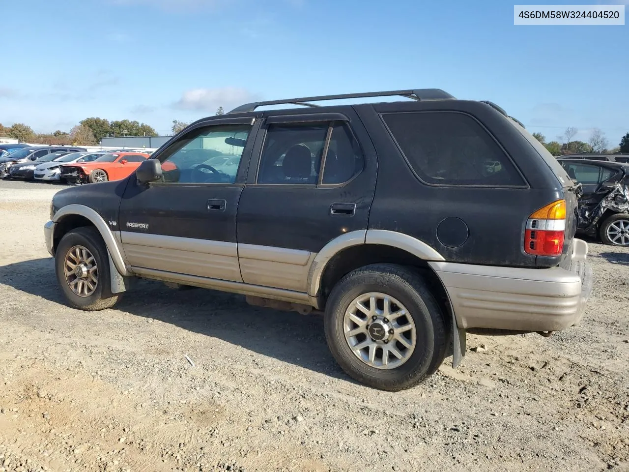 2002 Honda Passport Ex VIN: 4S6DM58W324404520 Lot: 78311604