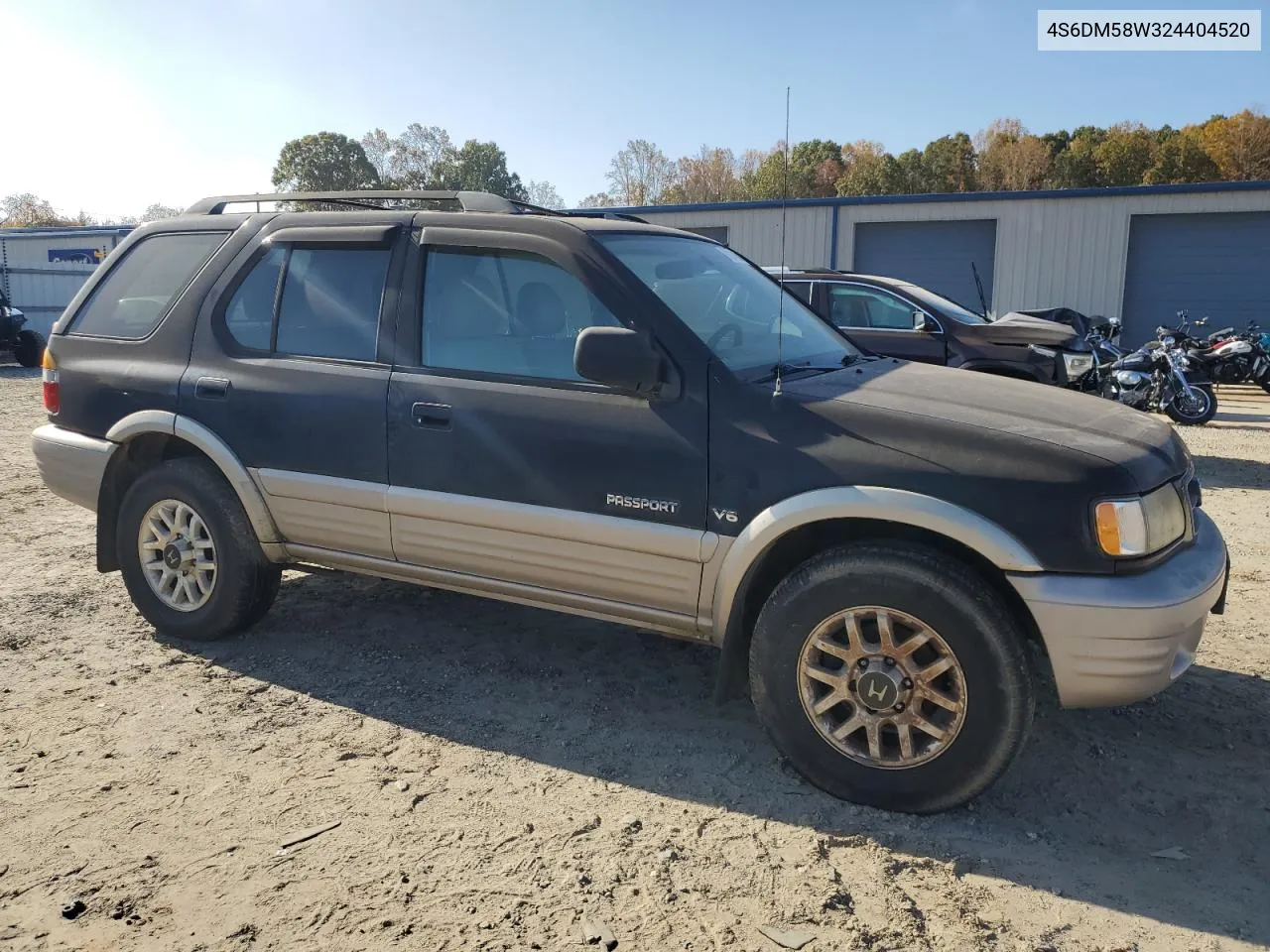 2002 Honda Passport Ex VIN: 4S6DM58W324404520 Lot: 78311604