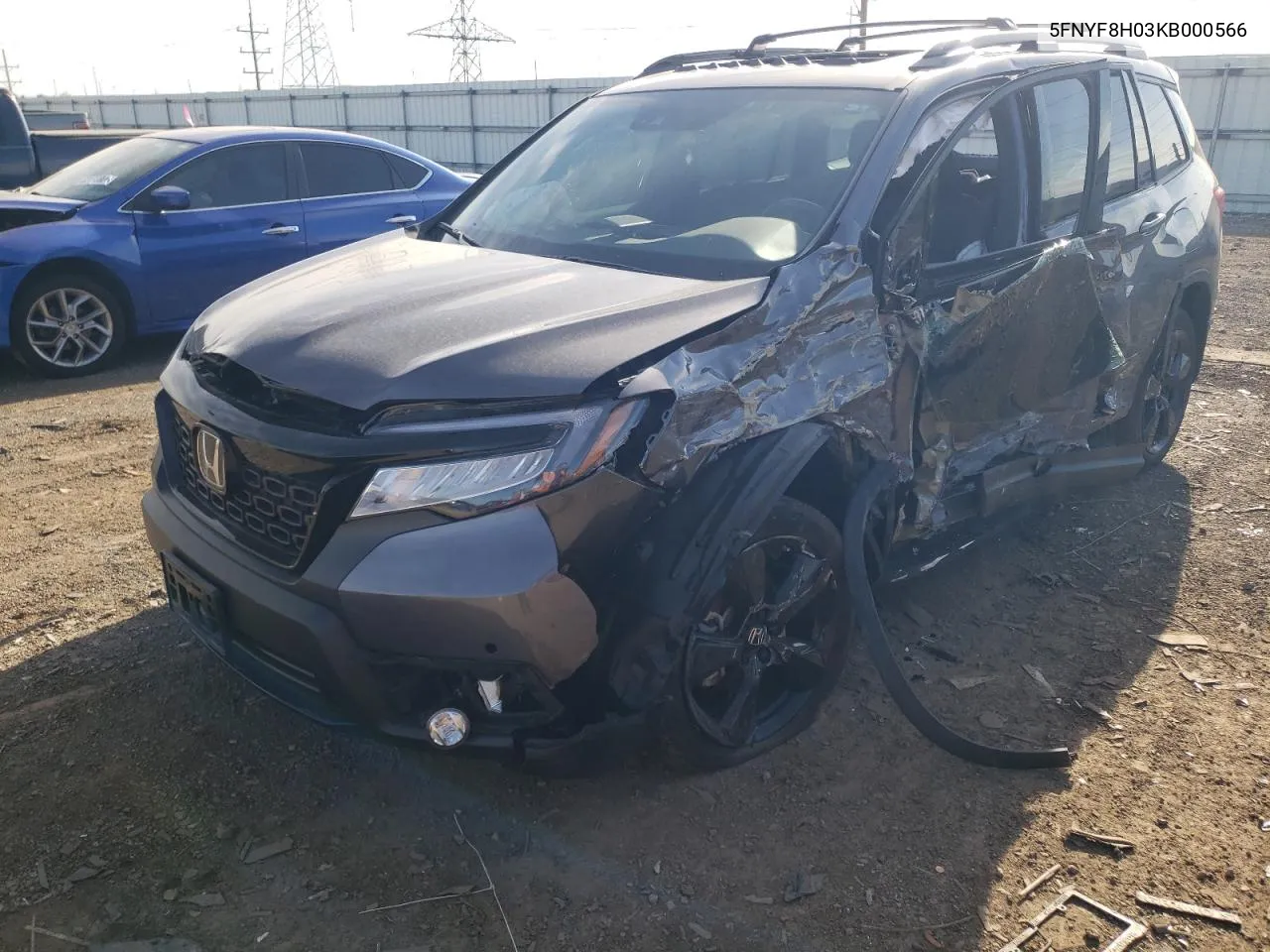 2019 Honda Passport Elite VIN: 5FNYF8H03KB000566 Lot: 52876994