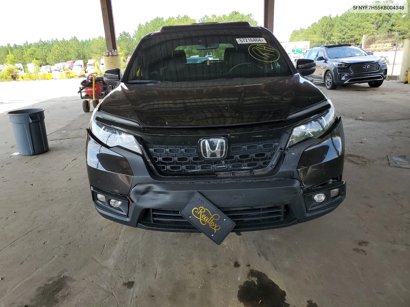 2019 Honda Passport Exl VIN: 5FNYF7H55KB004348 Lot: 67216464