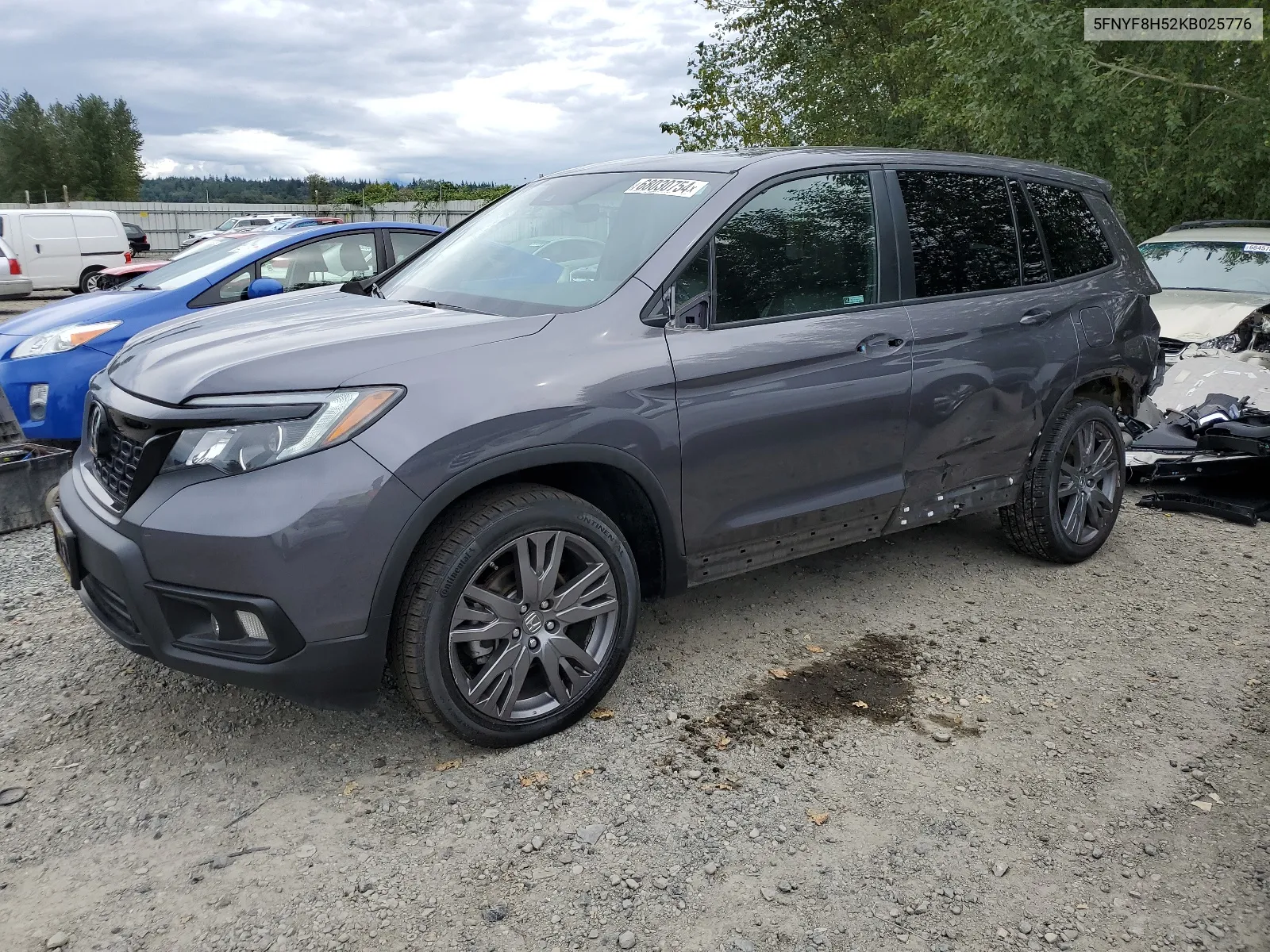 2019 Honda Passport Exl VIN: 5FNYF8H52KB025776 Lot: 68030754