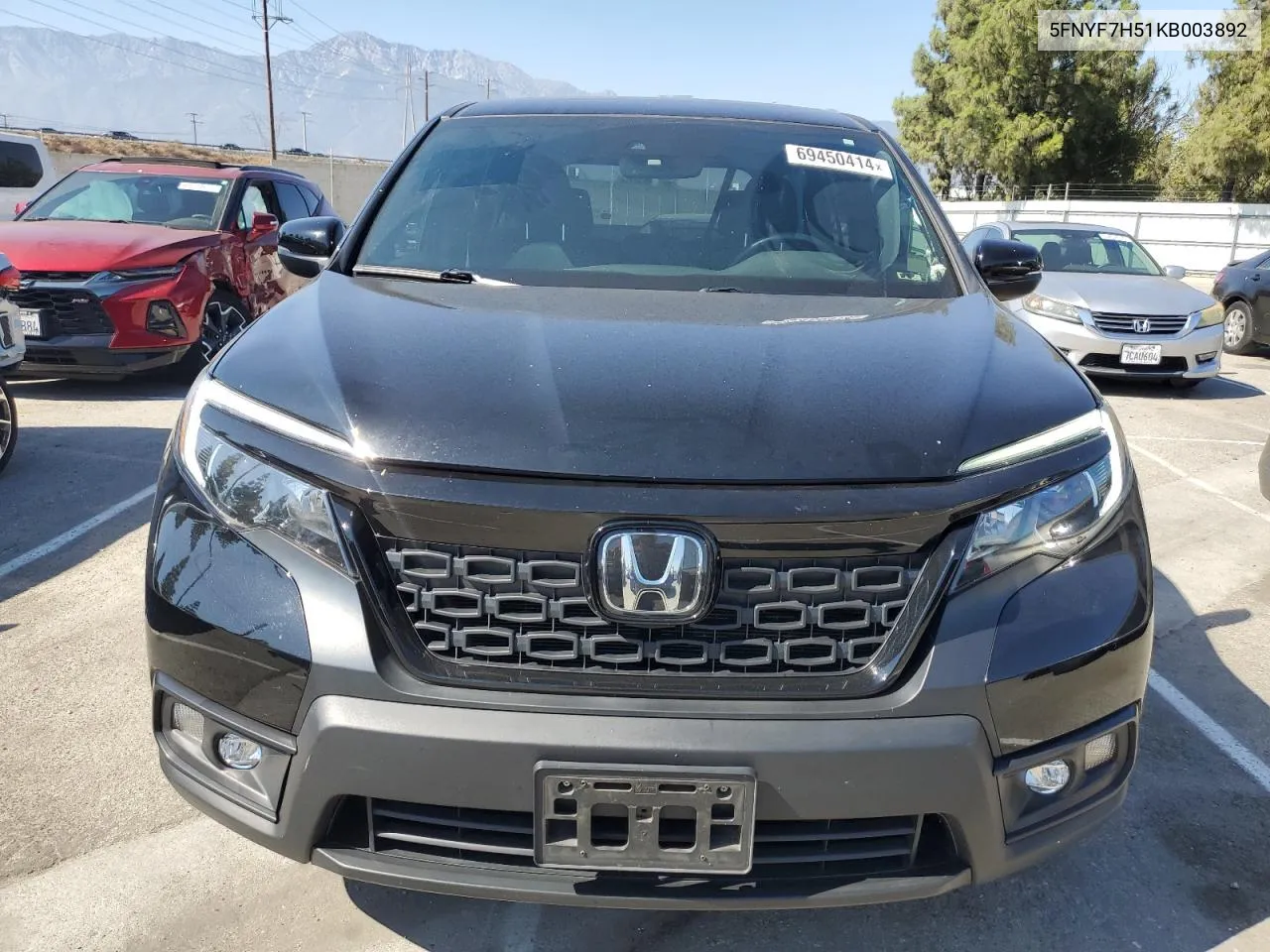 2019 Honda Passport Exl VIN: 5FNYF7H51KB003892 Lot: 69450414