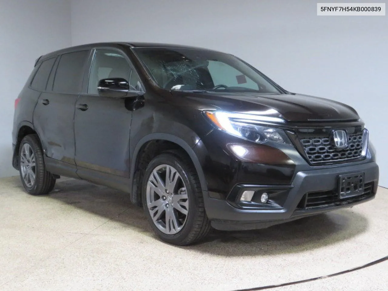 2019 Honda Passport Exl VIN: 5FNYF7H54KB000839 Lot: 70252544