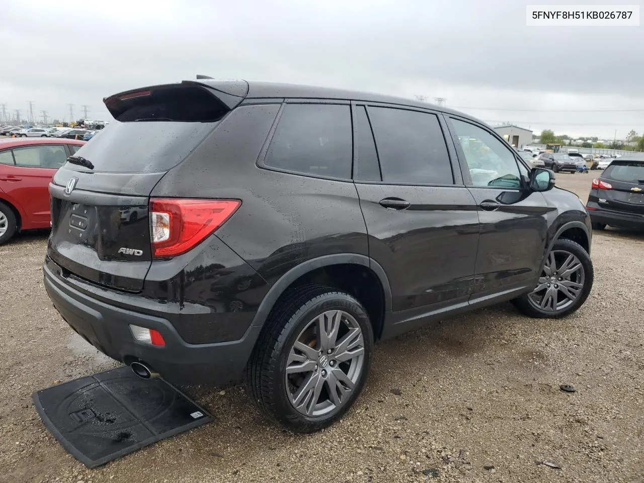 2019 Honda Passport Exl VIN: 5FNYF8H51KB026787 Lot: 72783694