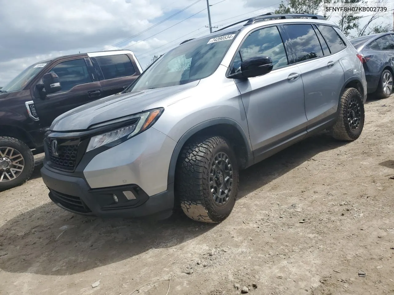 2019 Honda Passport Elite VIN: 5FNYF8H07KB002739 Lot: 74390534