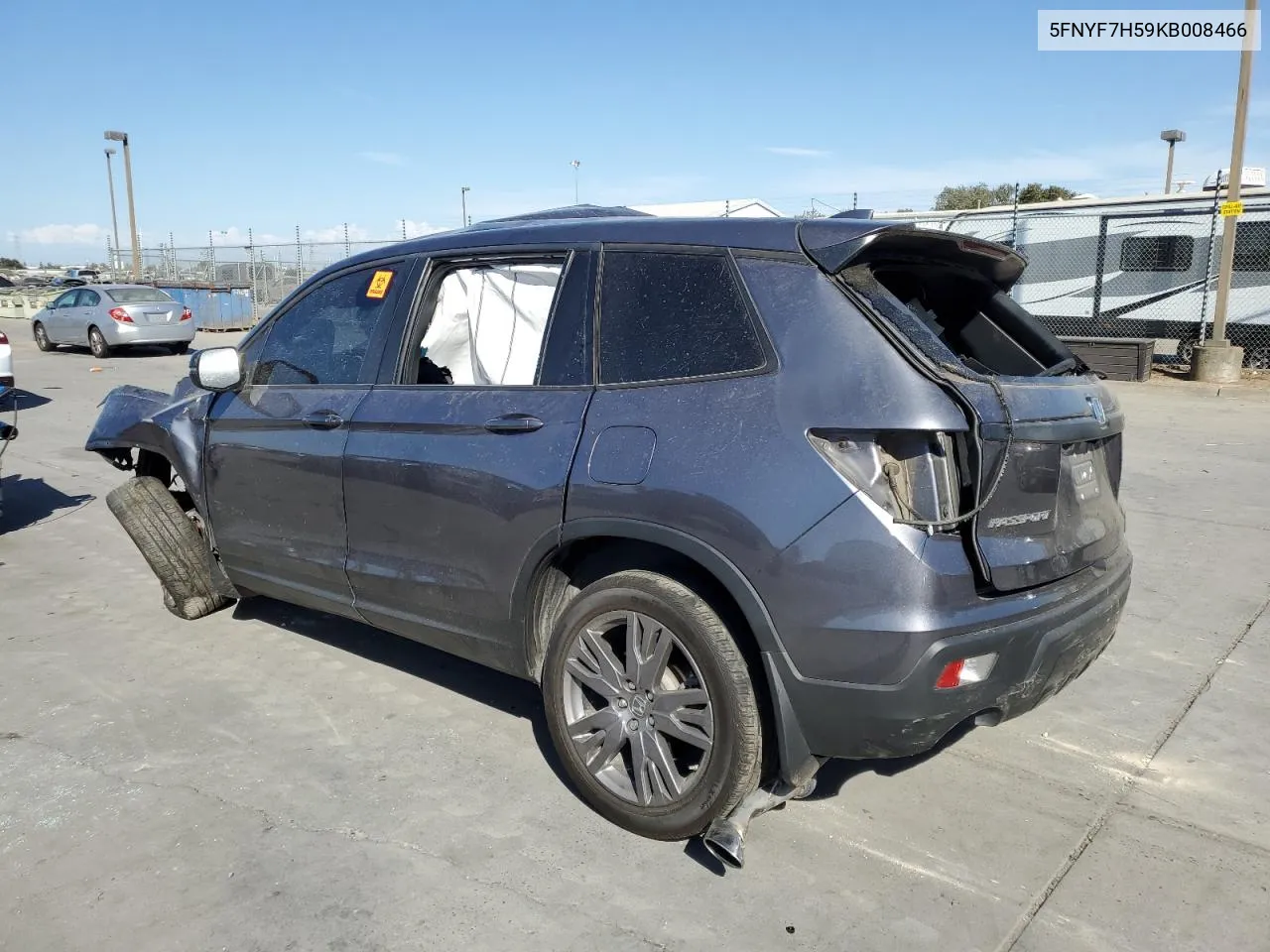 2019 Honda Passport Exl VIN: 5FNYF7H59KB008466 Lot: 74487804