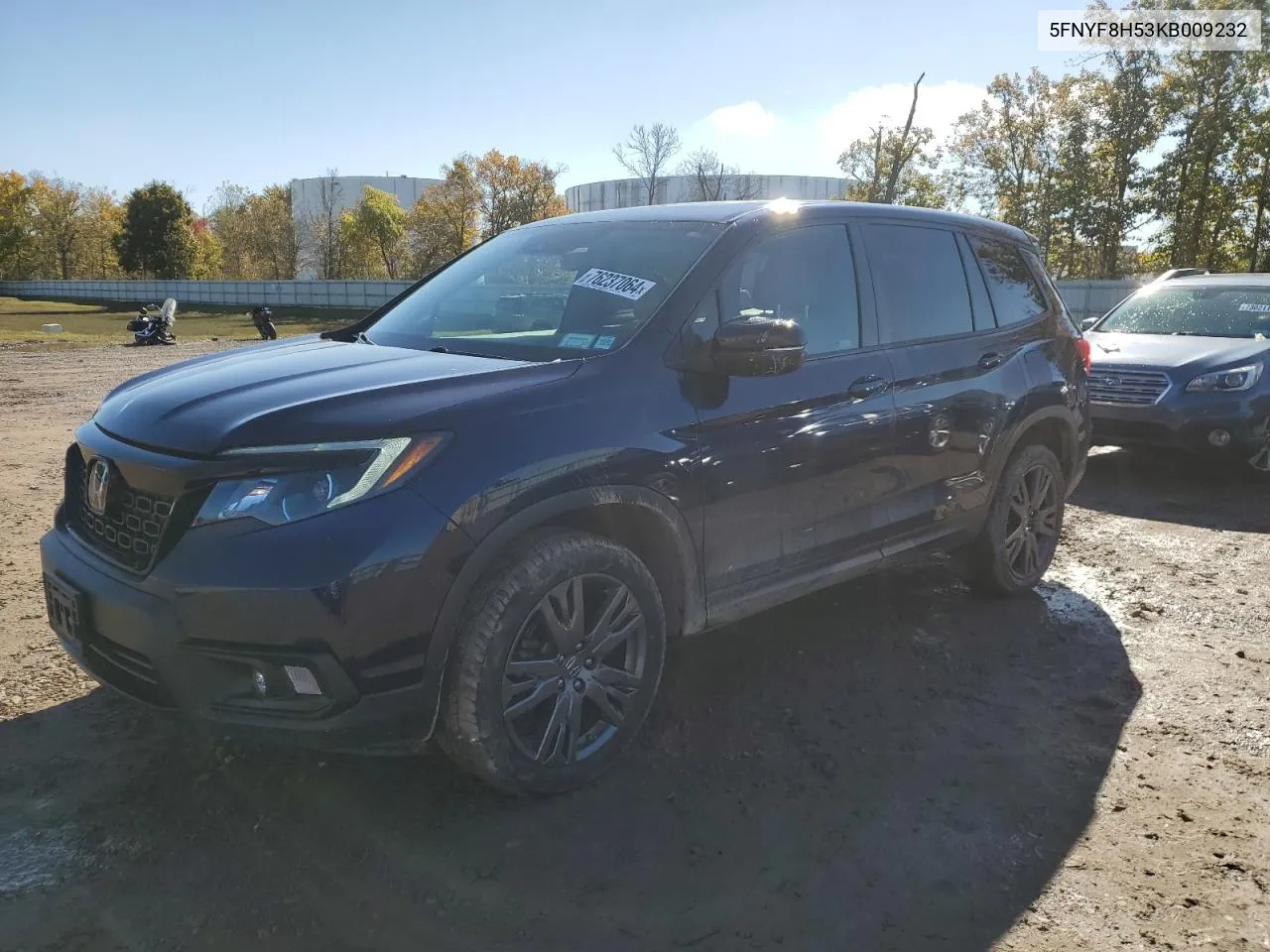 2019 Honda Passport Exl VIN: 5FNYF8H53KB009232 Lot: 76237064