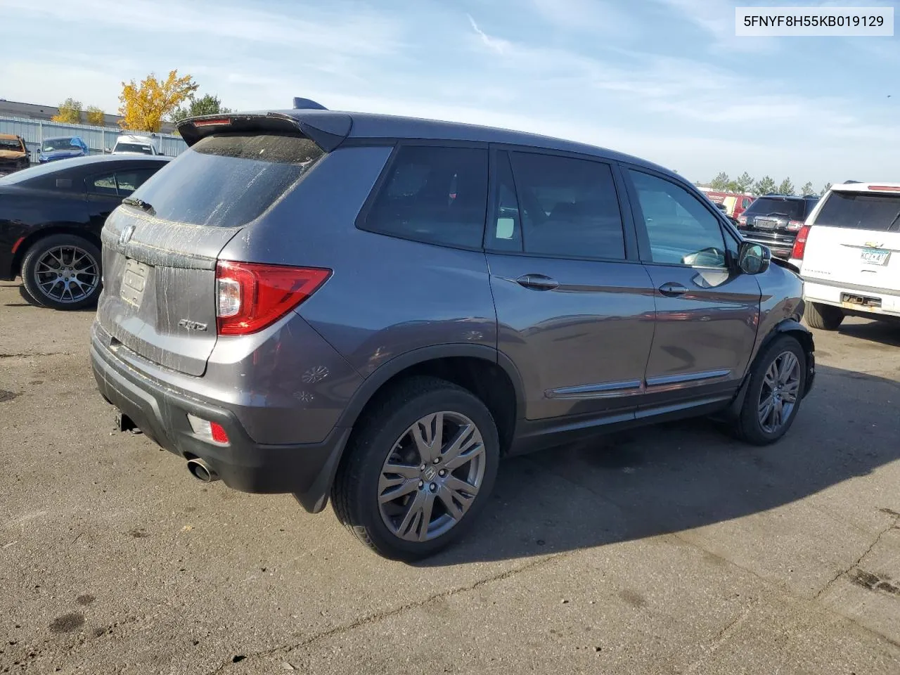 2019 Honda Passport Exl VIN: 5FNYF8H55KB019129 Lot: 76809584