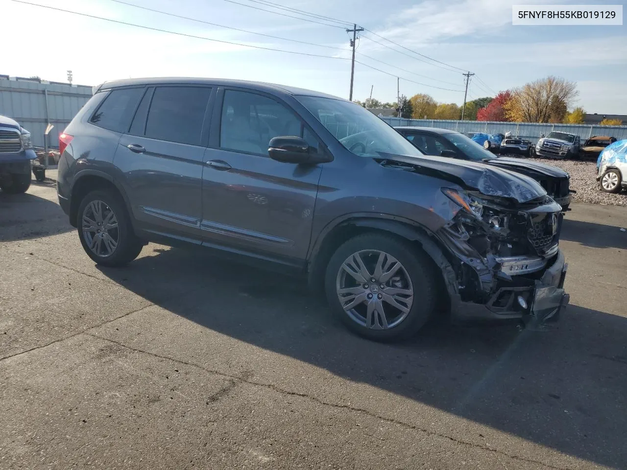 2019 Honda Passport Exl VIN: 5FNYF8H55KB019129 Lot: 76809584