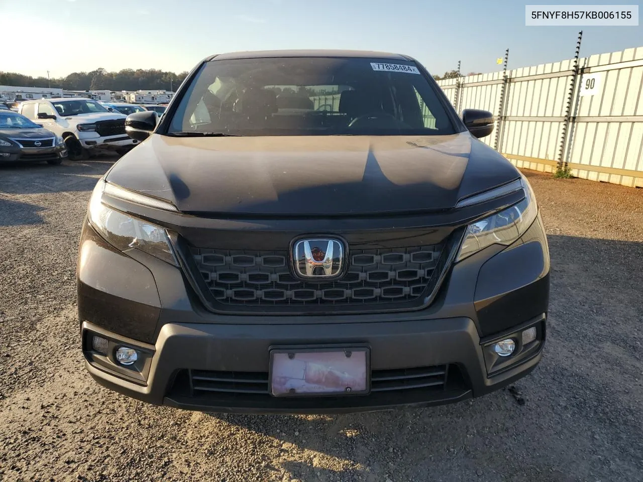 2019 Honda Passport Exl VIN: 5FNYF8H57KB006155 Lot: 77858484