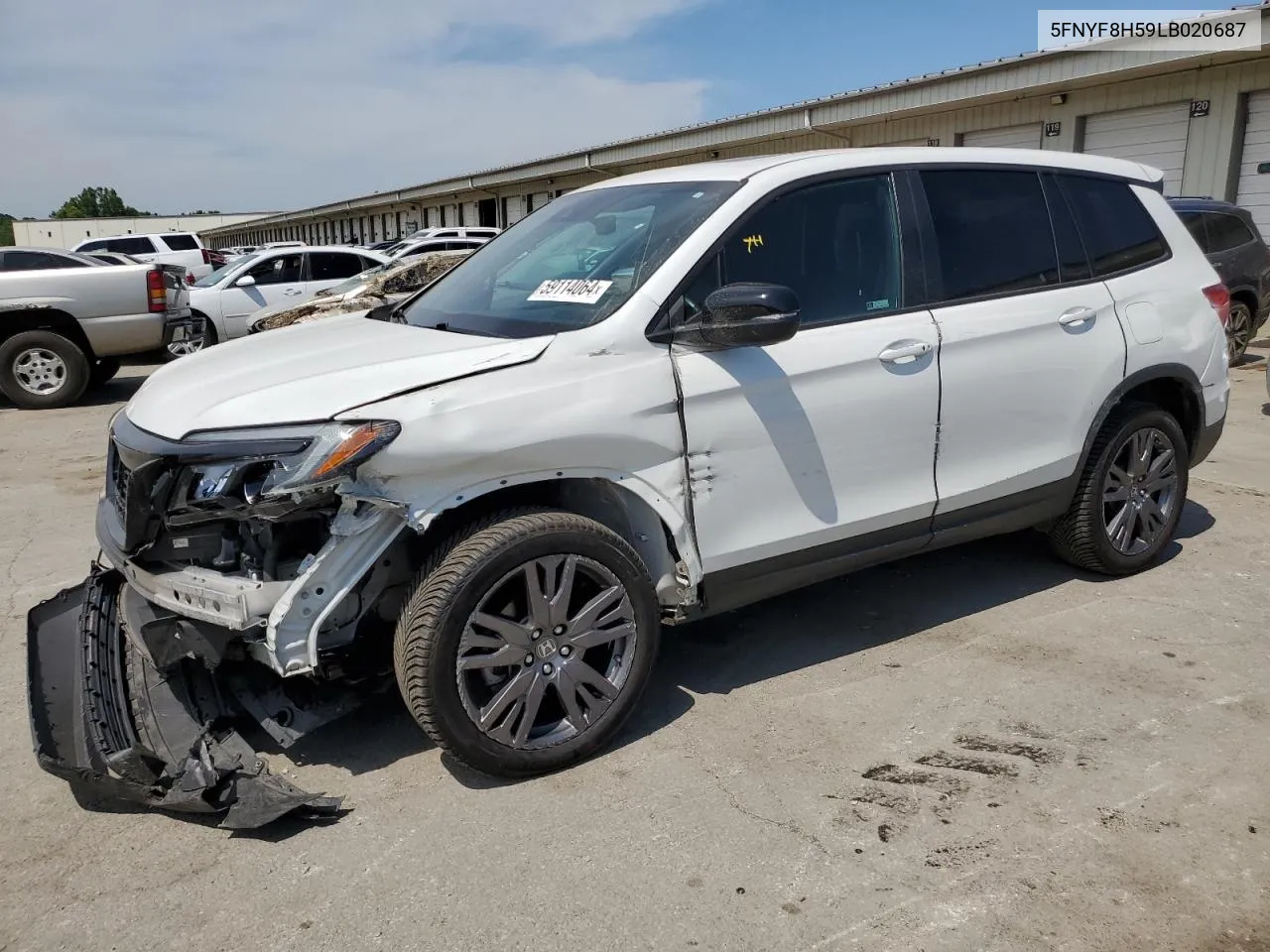 2020 Honda Passport Exl VIN: 5FNYF8H59LB020687 Lot: 59114064