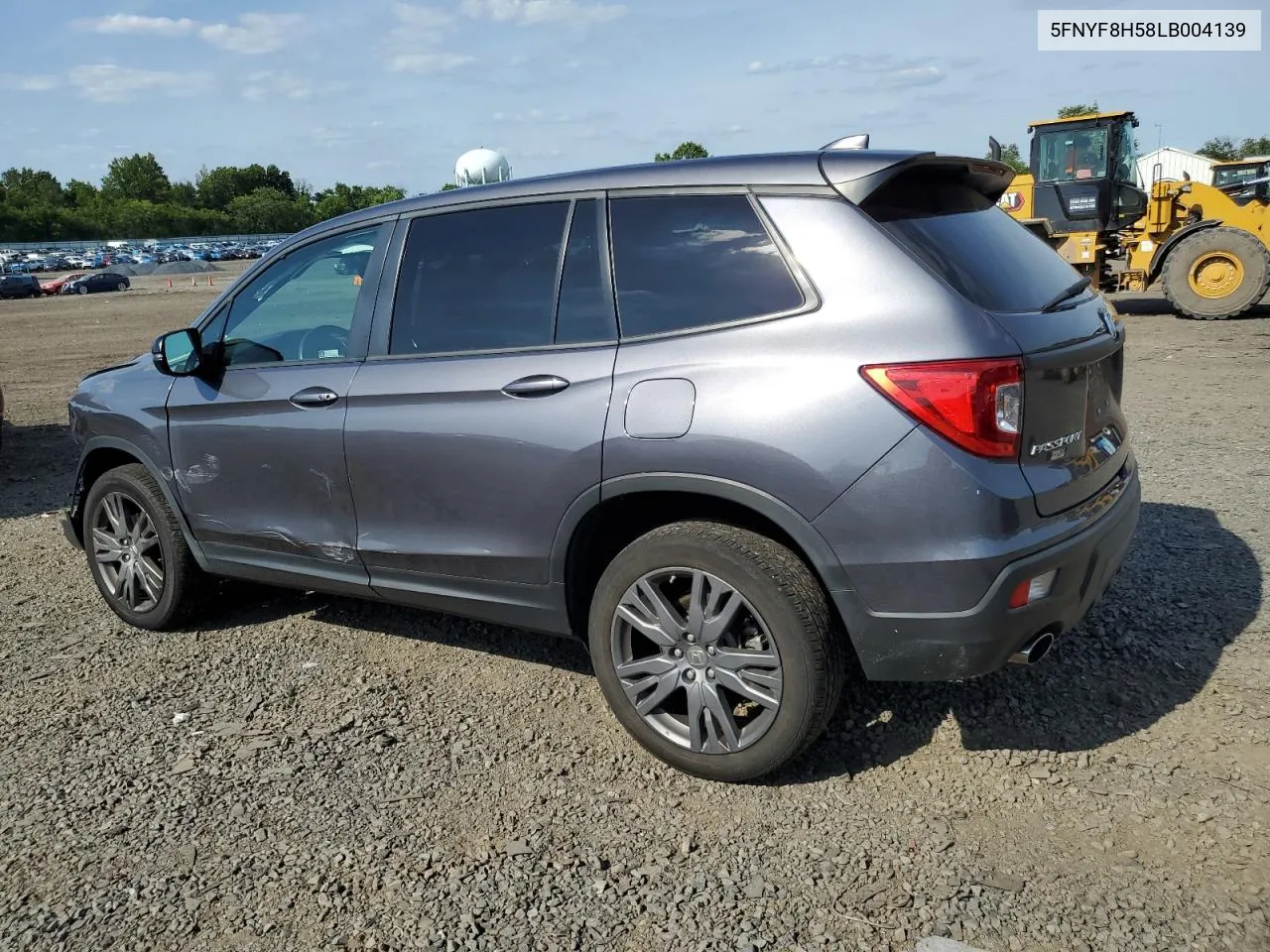 2020 Honda Passport Exl VIN: 5FNYF8H58LB004139 Lot: 61466414