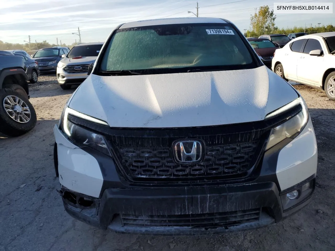 2020 Honda Passport Exl VIN: 5FNYF8H5XLB014414 Lot: 71398194